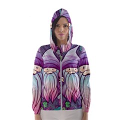 Foraging Mushroom Women s Hooded Windbreaker by GardenOfOphir