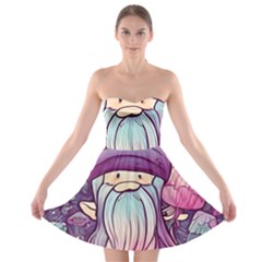 Foraging Mushroom Strapless Bra Top Dress by GardenOfOphir