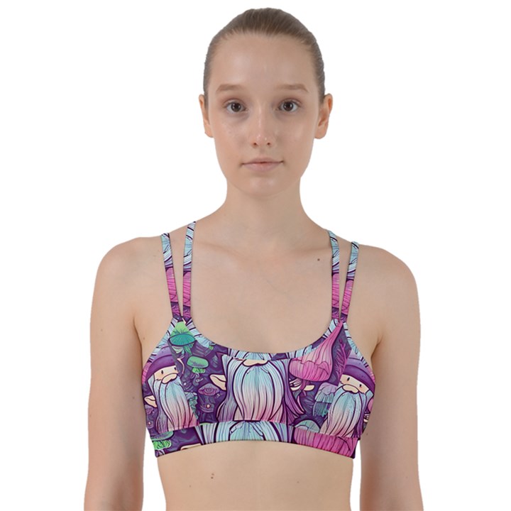 Foraging Mushroom Line Them Up Sports Bra