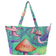 Natural Mushroom Illustration Design Full Print Shoulder Bag by GardenOfOphir