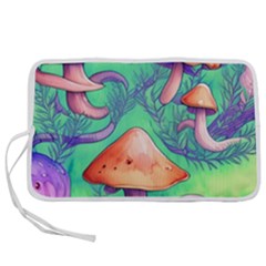 Natural Mushroom Illustration Design Pen Storage Case (s) by GardenOfOphir