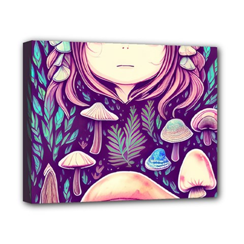 Fairy Mushroom Illustration Design Canvas 10  X 8  (stretched) by GardenOfOphir