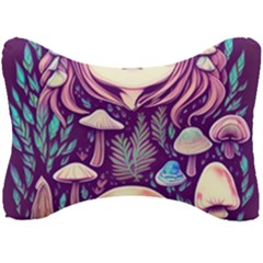 Fairy Mushroom Illustration Design Seat Head Rest Cushion by GardenOfOphir