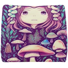 Fairy Mushroom Illustration Design Seat Cushion by GardenOfOphir