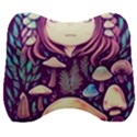 Fairy Mushroom Illustration Design Velour Head Support Cushion View1