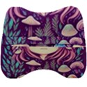 Fairy Mushroom Illustration Design Velour Head Support Cushion View2