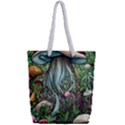 Craft Mushroom Full Print Rope Handle Tote (Small) View2