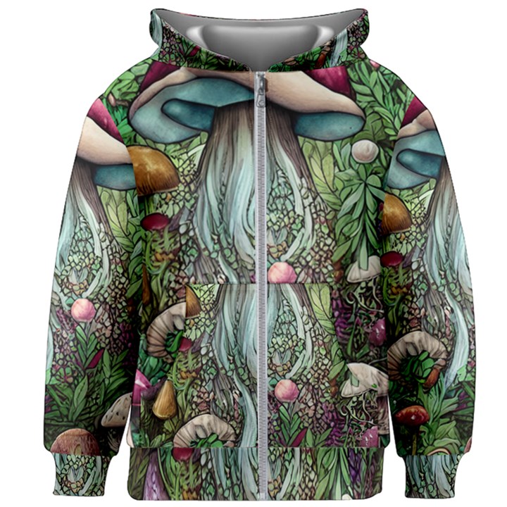 Craft Mushroom Kids  Zipper Hoodie Without Drawstring