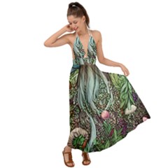 Craft Mushroom Backless Maxi Beach Dress by GardenOfOphir