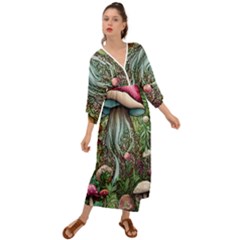 Craft Mushroom Grecian Style  Maxi Dress by GardenOfOphir