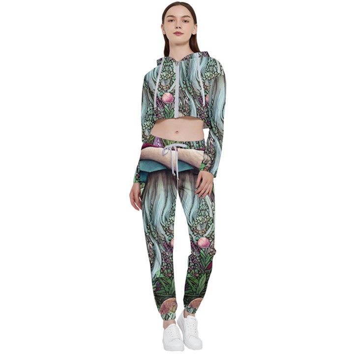 Craft Mushroom Cropped Zip Up Lounge Set