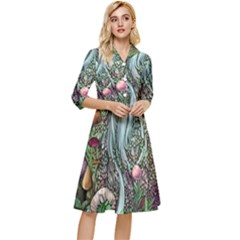 Craft Mushroom Classy Knee Length Dress by GardenOfOphir