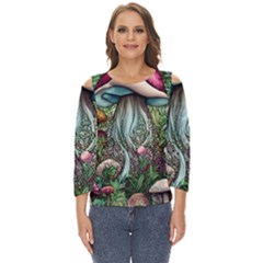 Craft Mushroom Cut Out Wide Sleeve Top