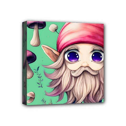 Orest Fairycore Vintagemushroom Mini Canvas 4  X 4  (stretched) by GardenOfOphir