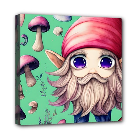 Orest Fairycore Vintagemushroom Mini Canvas 8  X 8  (stretched) by GardenOfOphir