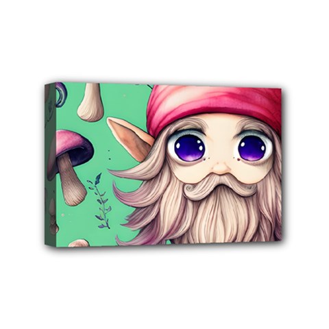 Orest Fairycore Vintagemushroom Mini Canvas 6  X 4  (stretched) by GardenOfOphir