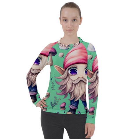 Orest Fairycore Vintagemushroom Women s Pique Long Sleeve Tee by GardenOfOphir