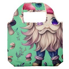 Orest Fairycore Vintagemushroom Premium Foldable Grocery Recycle Bag by GardenOfOphir