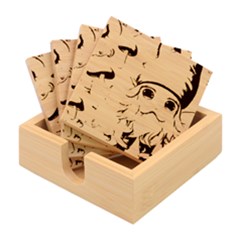 Orest Fairycore Vintagemushroom Bamboo Coaster Set