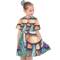 Foraging Natural Fairy Mushroom Craft Kids  Sailor Dress by GardenOfOphir