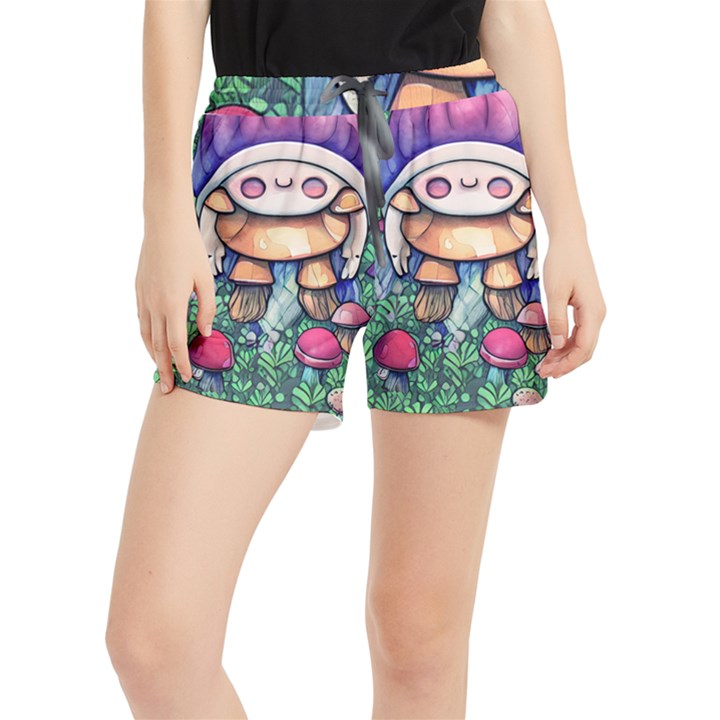 Foraging Natural Fairy Mushroom Craft Women s Runner Shorts