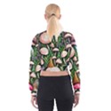 Flowery Garden Nature Woodsy Mushroom Cropped Sweatshirt View2