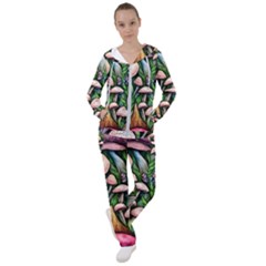 Flowery Garden Nature Woodsy Mushroom Women s Tracksuit by GardenOfOphir