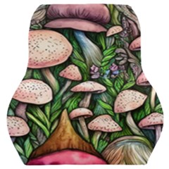 Flowery Garden Nature Woodsy Mushroom Car Seat Back Cushion  by GardenOfOphir