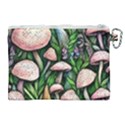 Flowery Garden Nature Woodsy Mushroom Canvas Cosmetic Bag (XL) View2