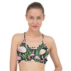 Flowery Garden Nature Woodsy Mushroom Basic Training Sports Bra by GardenOfOphir