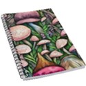 Flowery Garden Nature Woodsy Mushroom 5.5  x 8.5  Notebook View1