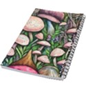 Flowery Garden Nature Woodsy Mushroom 5.5  x 8.5  Notebook View2