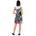 Flowery Garden Nature Woodsy Mushroom Racer Back Hoodie Dress View2