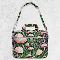 Flowery Garden Nature Woodsy Mushroom Macbook Pro 13  Shoulder Laptop Bag  by GardenOfOphir