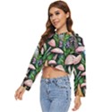 Flowery Garden Nature Woodsy Mushroom Women s Lightweight Cropped Hoodie View2