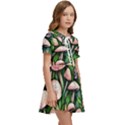 Flowery Garden Nature Woodsy Mushroom Kids  Sweet Collar Dress View2