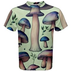 Mushroom Foresty Forestcore Men s Cotton Tee by GardenOfOphir