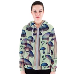 Mushroom Foresty Forestcore Women s Zipper Hoodie by GardenOfOphir