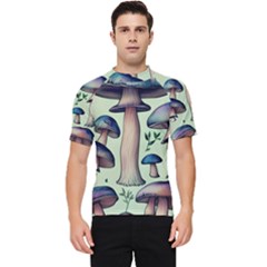 Mushroom Foresty Forestcore Men s Short Sleeve Rash Guard by GardenOfOphir