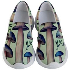 Mushroom Foresty Forestcore Kids Lightweight Slip Ons