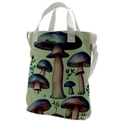 Mushroom Foresty Forestcore Canvas Messenger Bag by GardenOfOphir