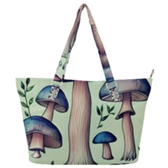 Mushroom Foresty Forestcore Full Print Shoulder Bag by GardenOfOphir