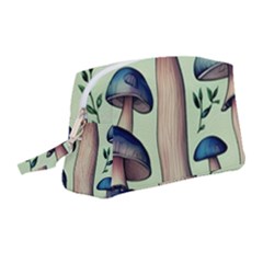 Mushroom Foresty Forestcore Wristlet Pouch Bag (medium) by GardenOfOphir