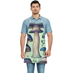 Mushroom Foresty Forestcore Kitchen Apron