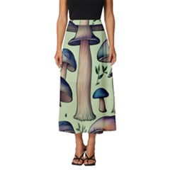 Mushroom Foresty Forestcore Classic Midi Chiffon Skirt