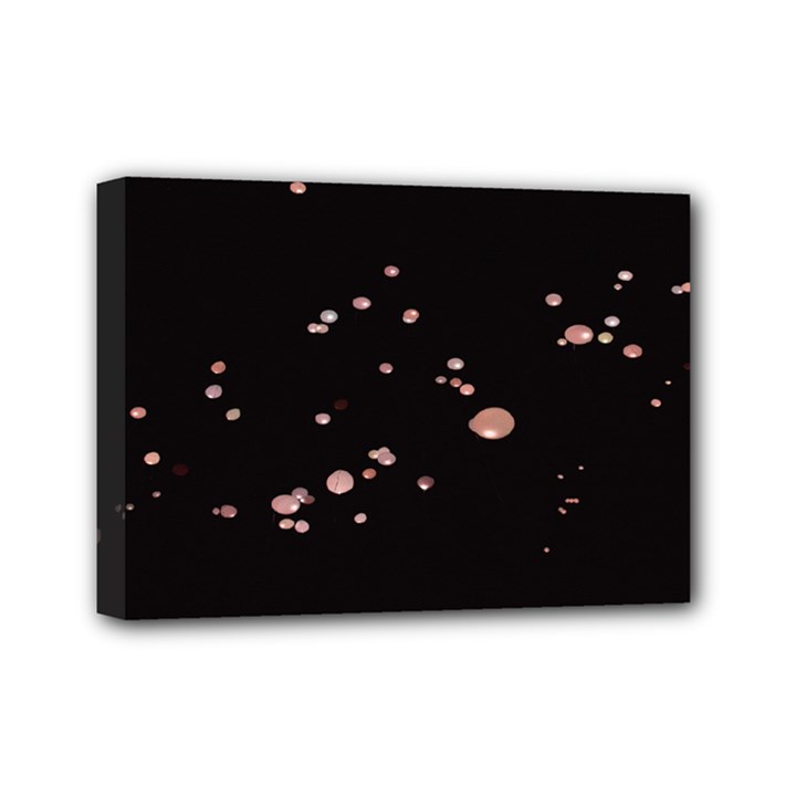 Abstract Rose Gold Glitter Background Mini Canvas 7  x 5  (Stretched)