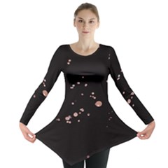 Abstract Rose Gold Glitter Background Long Sleeve Tunic  by artworkshop