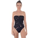 Abstract Rose Gold Glitter Background Tie Back One Piece Swimsuit View1