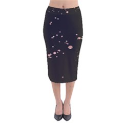 Abstract Rose Gold Glitter Background Velvet Midi Pencil Skirt by artworkshop