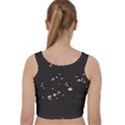 Abstract Rose Gold Glitter Background Velvet Racer Back Crop Top View2